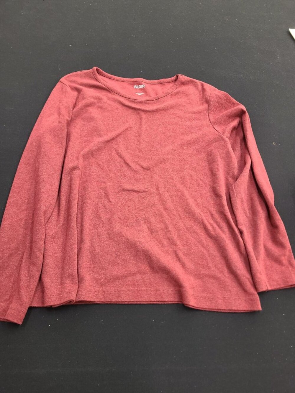 Blair Womens Red Long Sleeve Shirt Medium Cotton Blend